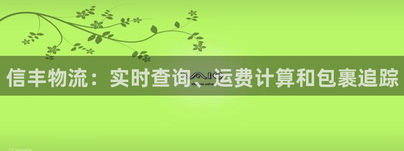28圈登录网：信丰物流：实时查询、运
