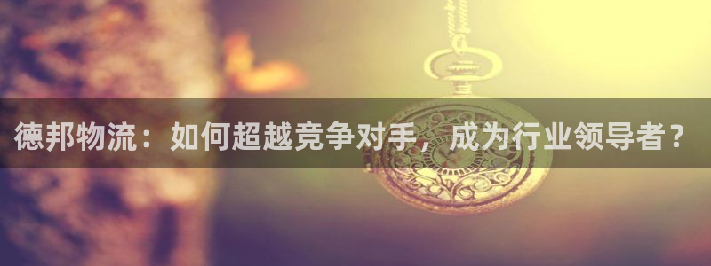 28圈注册：德邦物流：如何超越竞争对