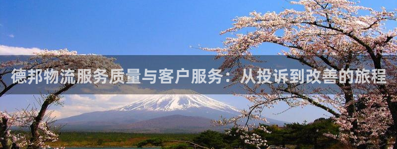 28圈注册送：德邦物流服务质量与客户